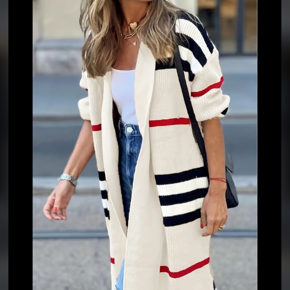 Oversize long sleeve cardigan - Picture 2 of 9